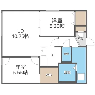 北海道札幌市北区北二十七条西6丁目【マンション】の間取り