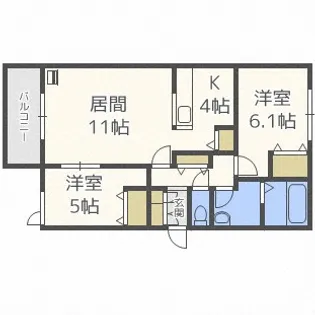 グランドノースN42【B301号室】の間取り
