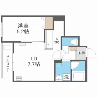 スピリートN16【401号室】の間取り