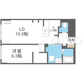 SORANO麻生(ソラノあさぶ)【406号室】の間取り