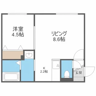 M.新道東(エムドット新道東)【203号室】の間取り