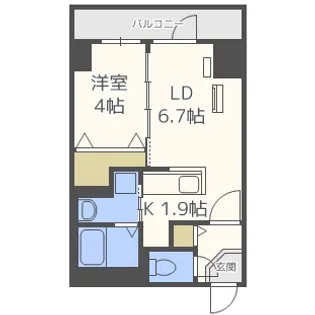 北海道札幌市中央区南六条西7丁目【マンション】の間取り
