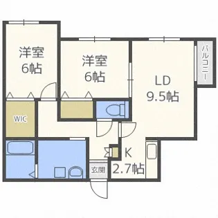 A BOND菊水【402号室】の間取り
