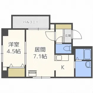 北海道札幌市中央区南一条西18丁目【マンション】の間取り