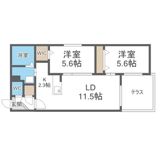 北海道札幌市東区北十九条東1丁目【マンション】の間取り