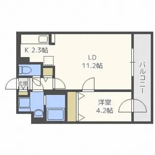 北海道札幌市中央区大通東3丁目【マンション】の間取り