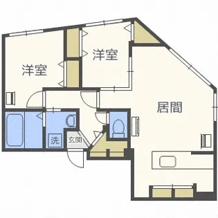 北海道札幌市中央区北一条西20丁目【マンション】の間取り