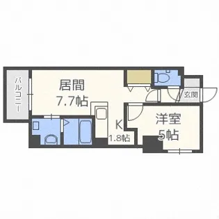 REEF LUANA(リーフルアーナ)【501号室】の間取り