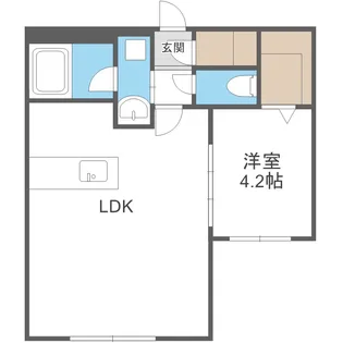 カレラ学園前【201号室】の間取り