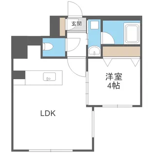 カレラ学園前【206号室】の間取り
