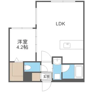 カレラ学園前【211号室】の間取り