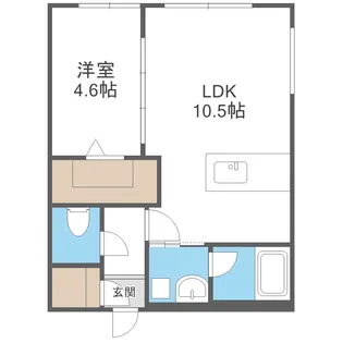 カレラ学園前【212号室】の間取り