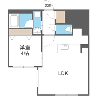 カレラ学園前【418号室】の間取り
