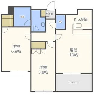 北海道札幌市中央区南一条西21丁目【マンション】の間取り