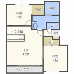 北海道札幌市北区北二十五条西14丁目【マンション】の間取り