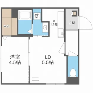 ラグジースペース南郷【201号室】の間取り