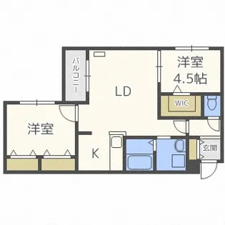 Seventh Court Motomachi【2階】の間取り