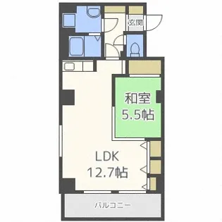 1LDKの間取り画像