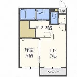北海道札幌市中央区北四条西22丁目【マンション】の間取り