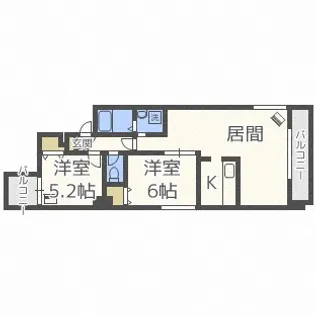 北海道札幌市中央区南一条西21丁目【マンション】の間取り