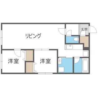 北海道札幌市東区北二十条東3丁目【マンション】の間取り