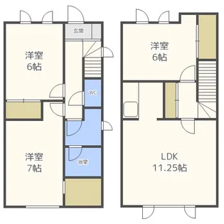 北海道札幌市東区北二十二条東23丁目【アパート】の間取り