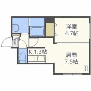シェリエ平岸【203号室】の間取り