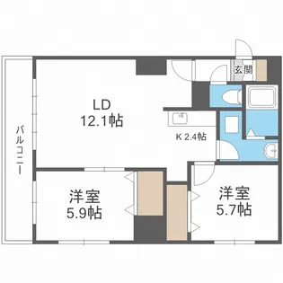 北海道札幌市中央区北三条東3丁目【マンション】の間取り