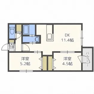 北海道札幌市中央区北七条西27丁目【マンション】の間取り