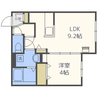 北海道札幌市白石区本郷通8丁目南【マンション】の間取り
