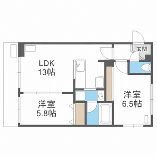 北海道札幌市中央区大通西25丁目【マンション】の間取り