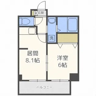 La Douceur豊平4条【801号室】の間取り