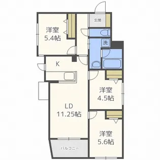 北海道札幌市中央区南十八条西7丁目【マンション】の間取り