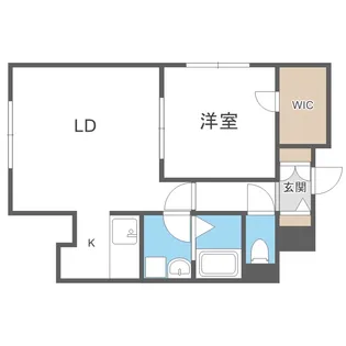 ノーマルヒル平和通【201号室】の間取り