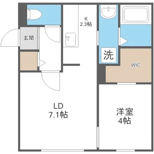 北海道札幌市白石区栄通17丁目【マンション】の間取り