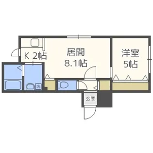 北海道札幌市中央区大通東5丁目【マンション】の間取り