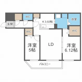 コローレ南9条【301号室】の間取り