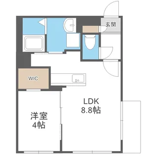 シティプレミア中の島【1階】の間取り