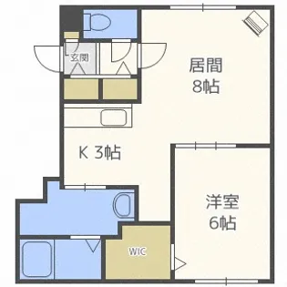 ビルゴ南平岸Ⅱ【401号室】の間取り
