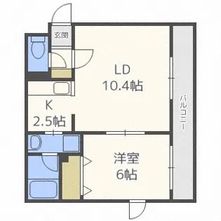 北海道札幌市西区二十四軒三条4丁目【マンション】の間取り