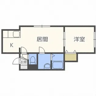 北海道札幌市手稲区富丘二条5丁目【アパート】の間取り