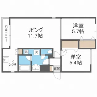 スクーデリア【3階】の間取り