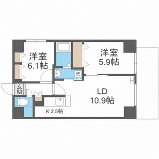 北海道札幌市中央区南十五条西8丁目【マンション】の間取り