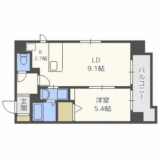 北海道札幌市中央区北一条西21丁目【マンション】の間取り