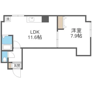 8・4サウンドビル【303号室】の間取り