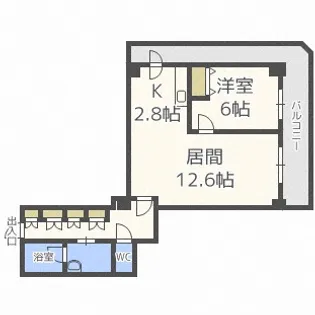 北海道札幌市中央区南九条西1丁目【マンション】の間取り