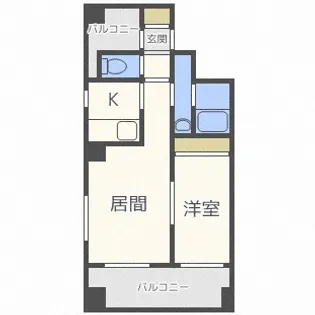 セントポーリアスィート【1201号室】の間取り