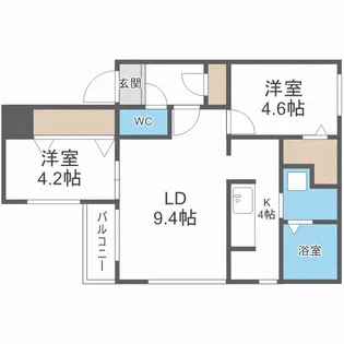 FINO中島公園I【202号室】の間取り