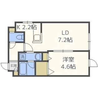 北海道札幌市豊平区中の島一条2丁目【マンション】の間取り