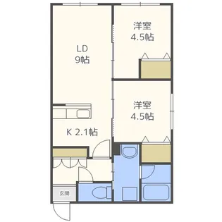 カサトレス白石【2階】の間取り
